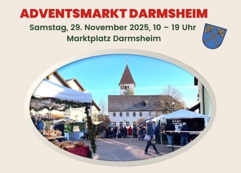 Einladung zum Adventsmarkt in Darmsheim am Samstag, den 29. November von 10 bis 19 Uhr auf dem Marktplatz in Darmsheim