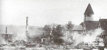 Der Ortskern von Darmsheim nach dem großen Brand